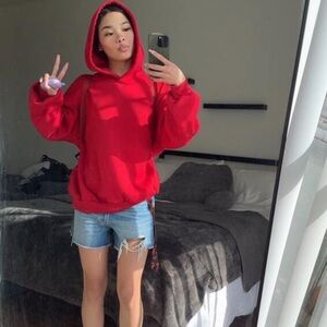 Womens cute red comphy hoodie!!!!!